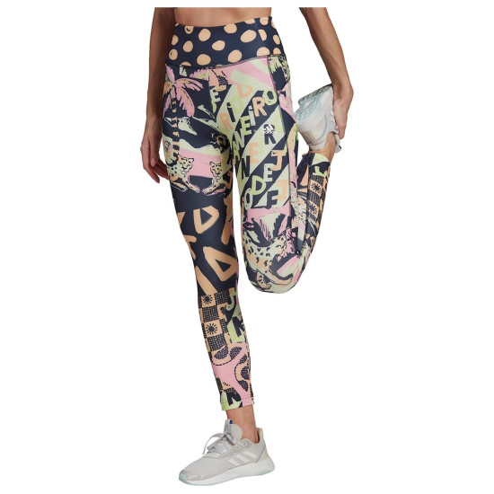 Adidas Γυναικείο κολάν Farm print Feel brilliant Aeroready High-waisted 7/8